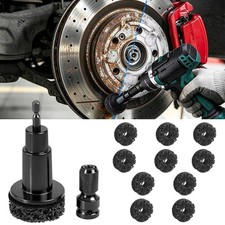 Wheel Hub Cleaning Tool Kit Wheel Stud Cleaner Brake Hub Resurfacing Tool 10 Pad
