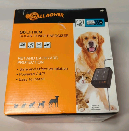 Gallagher G349404 S6 Lithium Solar Fence Energizer