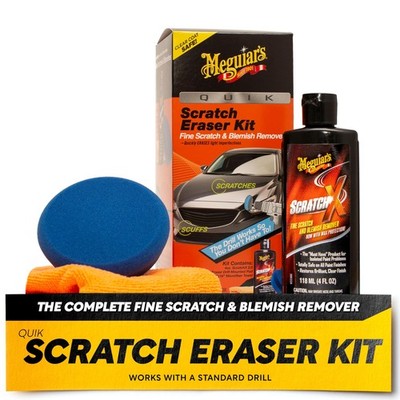 Meguiar's Quik Scratch Eraser Kit Drill Activated Scratch Remover Car Care Kit