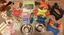 Dog Items Large Lot Of 20 Assorted Items Toys Bandanas Etc  All New