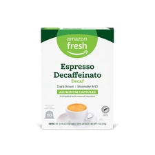 Espresso Decaffeinato Dark Roast Aluminum Capsules, Compatible with Nespresso Or