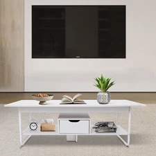 Modern Coffee Table Rectangular Coffee Table Living Room Tea Table 120*60*42cm
