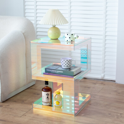 Acrylic sofa side several bedside cabinet light luxury living room small table