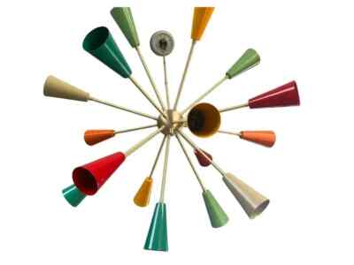 Multicolored 16 Arms Sputnik Classic Chandelier Matte Finish Lamp Italian Light