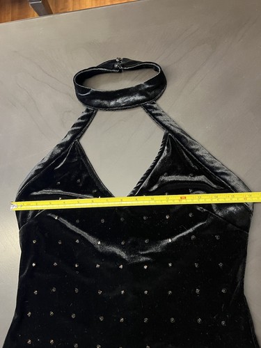 Prima Donna Collection Women's velvet studded mini dress size large black - Picture 9 of 12