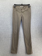 Rich & Skinny Women's Skinny Jeans Taupe Brown Size 25 USA Made Cotton