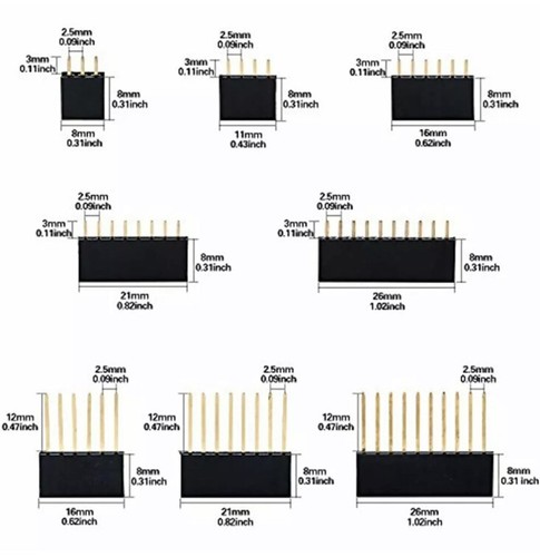 Male & Female Pin Header Connector Assortment Kit, 112 Pcs 2.54mm FREE SHIPPING - Picture 2 of 6