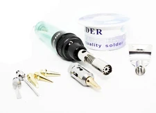 COMBO 14 in 1 Butane Gas Soldering Iron Blow Torch Hot Knife Cutter & 30g Wire
