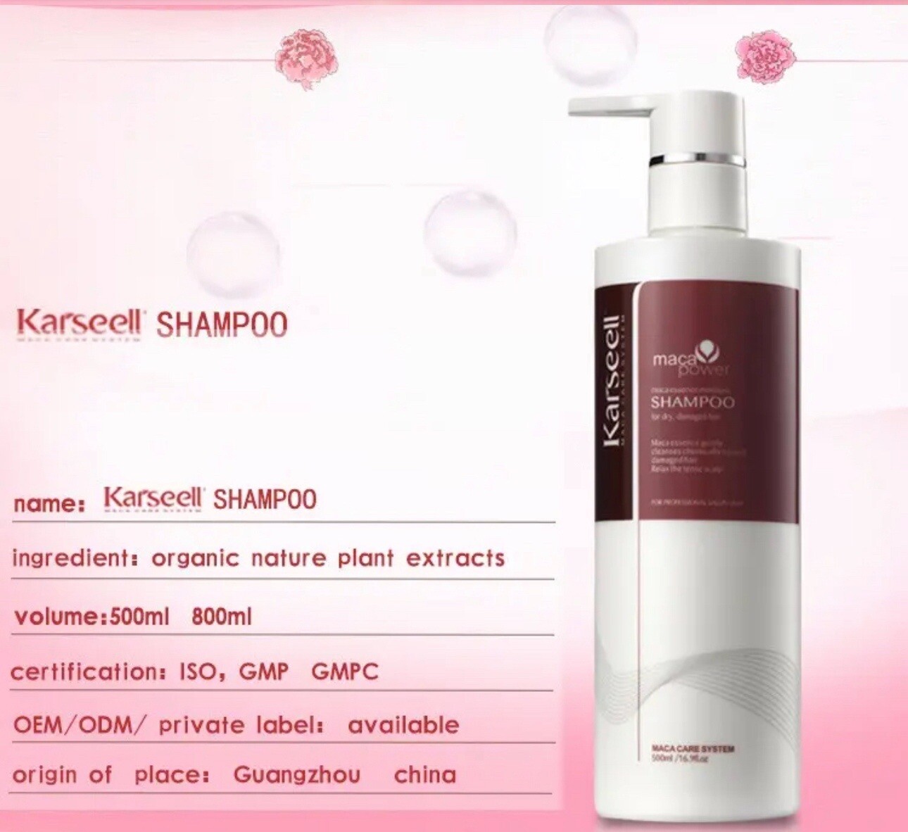 Karseell Argan Oil Shampoo And Conditioner Collagen Moisturizing  Original