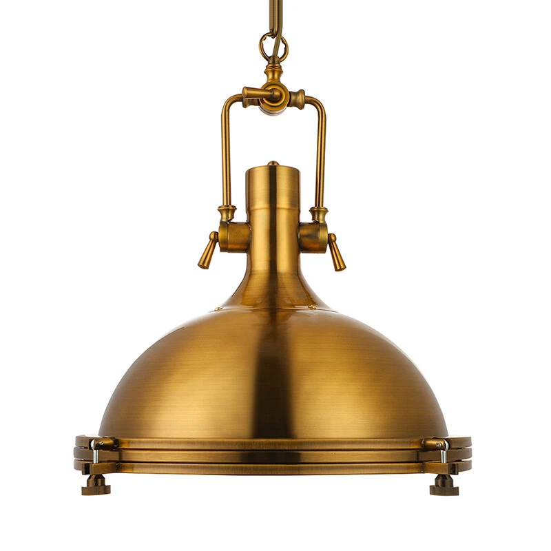 Industrial gold pendant light deals
