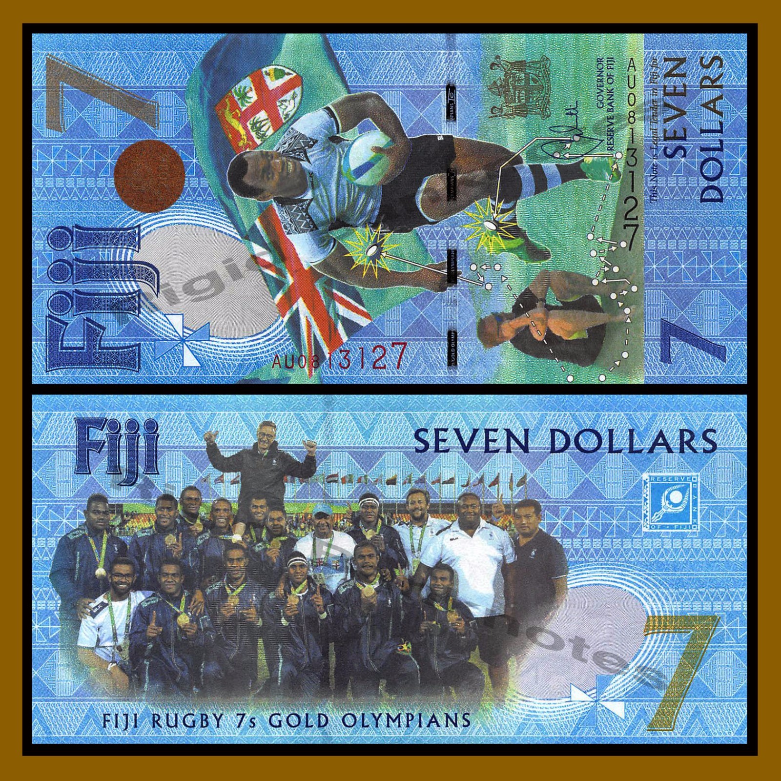 Fiji Islands 7 Dollars Banknote 2017 Unc