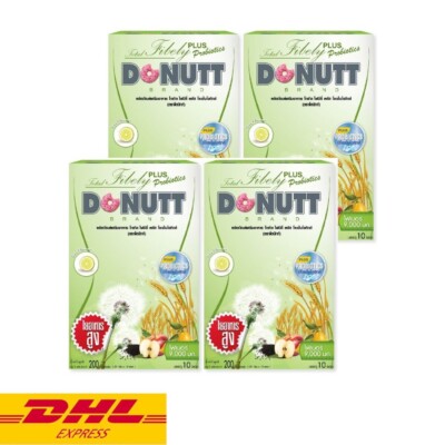 4x DONUTT Total Fibely Plus Probiotics Fiber Detox Drink Powder 9000mg Fiber