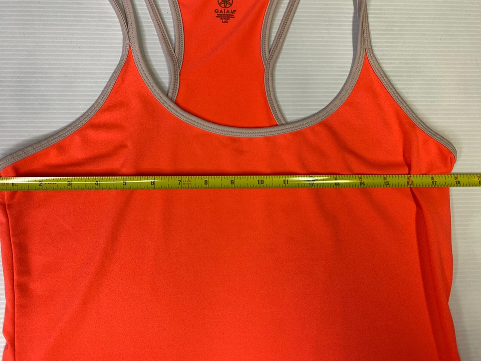 Camiseta sin mangas grande naranja Gaiam para mujer usada en excelente estado Foto 4 de 4