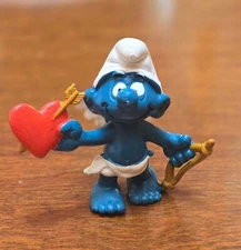VINTAGE SCHLEICH THE SMURFS CUPID SMURF PVC FIGURE PEYO 1980