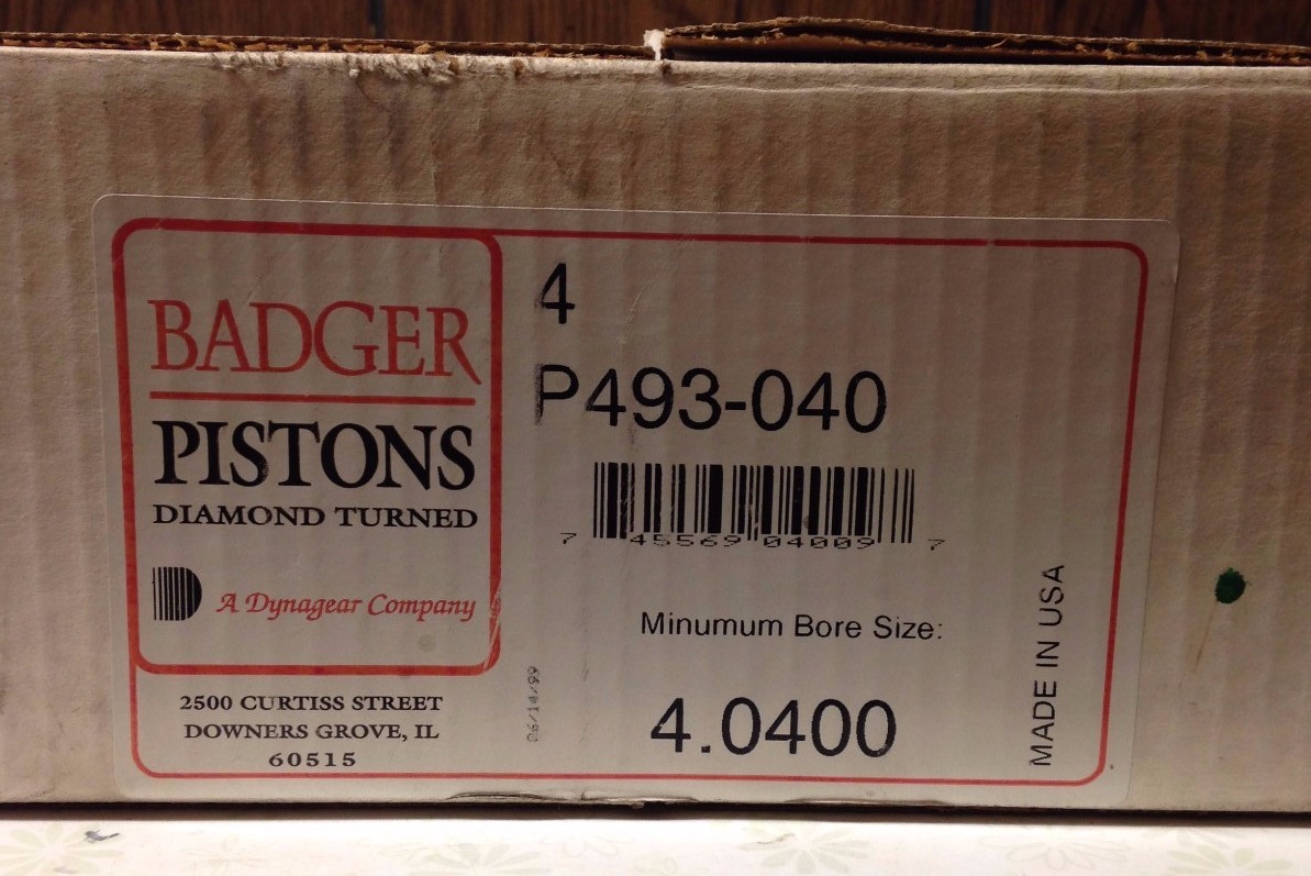2.5L CHEVY 4CYL BADGER PISTON P493040 eBay