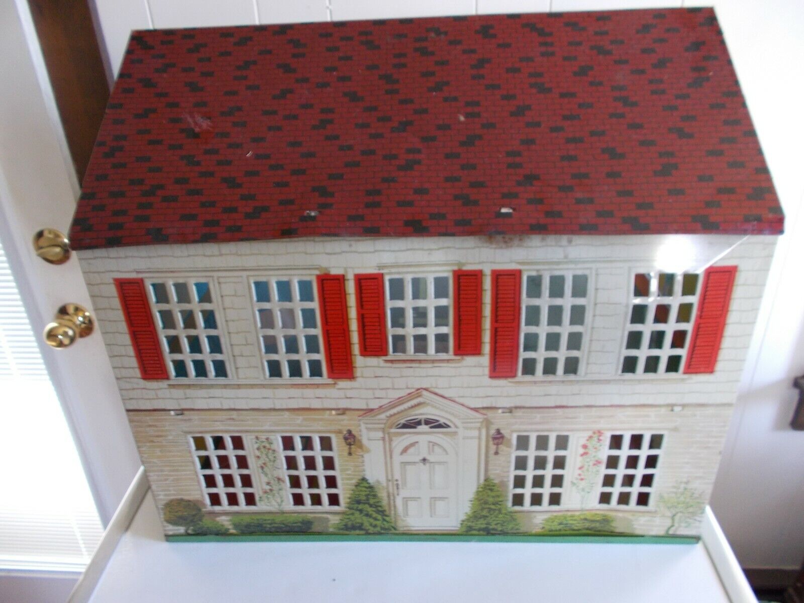 My Vintage Colonial Playsteel Dollhouse from the 1940s - Hooked on Houses