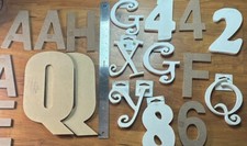 Wooden Letter Lot Variety Fonts  Sizes -All New- See Pics For Condition Please