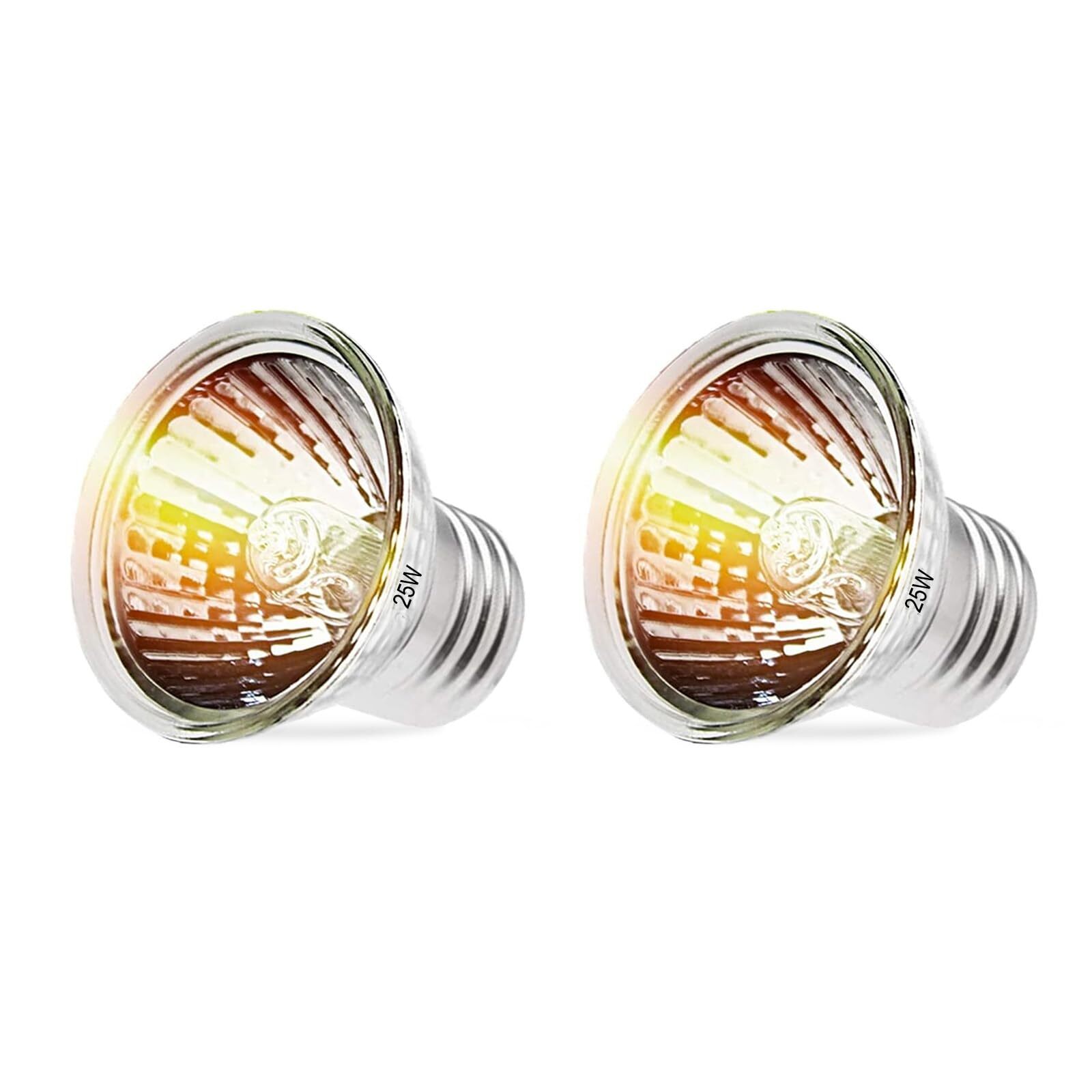 Reptile Heat Lamp Bulbs - UVA/UVB 25W Heat Light Bulbs- Basking Lamp for Rept...