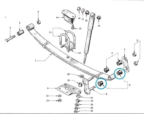 DATSUN 620 320  PICKUP TRUCK LEAF SPRING REAR BUSHING BUSH 4 PCS Foto 3 de 4