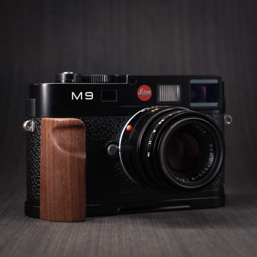 Wood L Handle Grip + Aluminum Baseplate For Leica M8 M9 M8.2 MM Me220 Camera - Picture 36 of 51