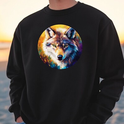 Wolf Portrait Sweatshirt Kuschelig und Perfekt für jeden Anlass S bis 4XL