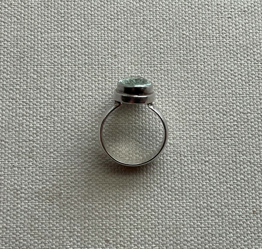 Statement Crystal Solitaire Ring Sterling Bohemia… - image 9