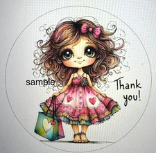 THANK YOU SMALL BUSINESS GIRL BOSS ENVELOPE SEALS LABELS STICKERS