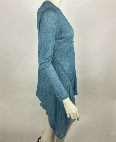 Eileen Fisher Linen Cardigan Long Sleeve Button-Up Asymmetrical Sweater Women PS - Picture 5 of 12