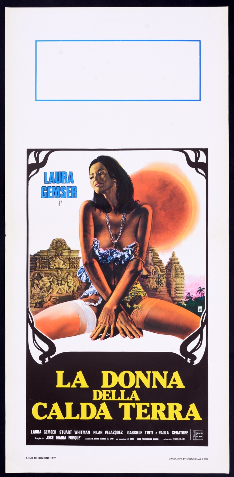 Locandina originale film La donna della calda terra (1978) - Regia di José María Forqué