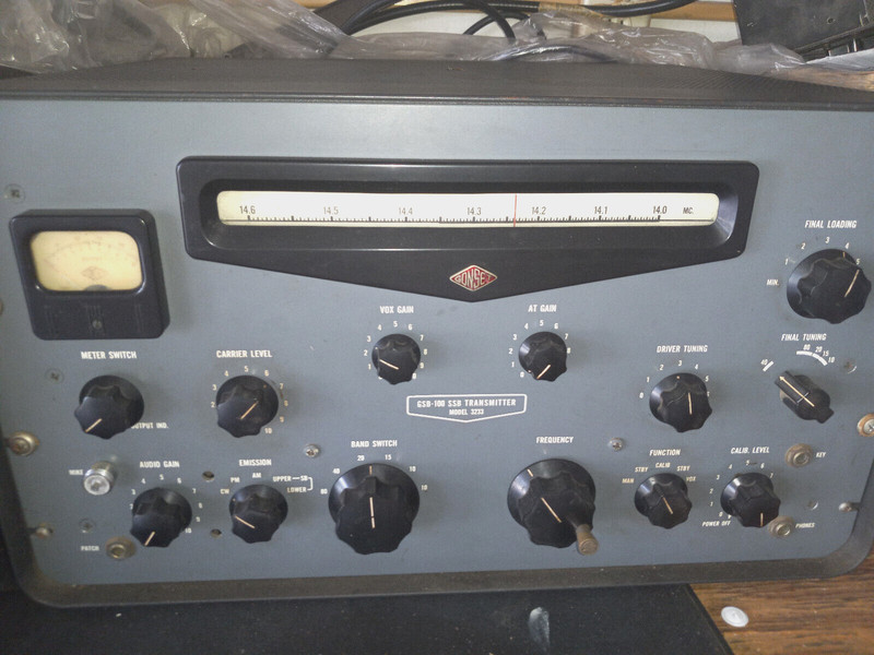 GONSET GSB-100 MODEL 3233 AM-SSB-CW-PM TRANSMITTER and GONSET GSB-101  AMPLIFIER