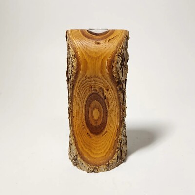 Handcarved Bittersweet Wood Bud Vase G. Knoll