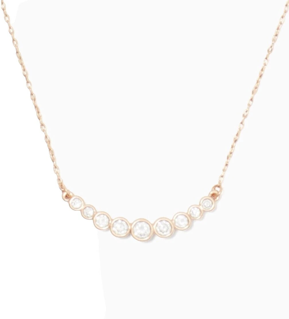 Kate Spade New York Chapado en Oro Rosa Cristal Moda Collares y Colgantes
