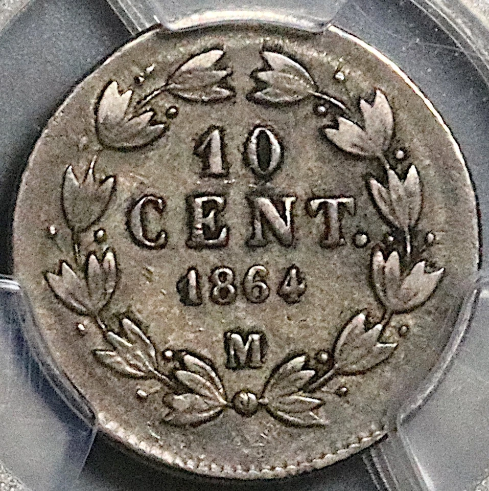 1864-M PCGS XF 45 Mexico 10 Centavos Imperial Maximilian Silver Coin (25031901C) - Image 3 of 4