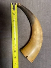 Antique 1800s Powder Horn with Carved Spout, Price Drop Again!