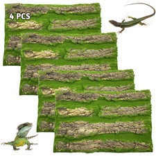 Reptile Terrarium Cork Background, Bearded Dragon Tank Bark Backdrop Wall Dec...