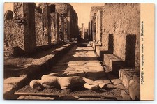 Postcard of Pompeii: Gladiator plaster cast.