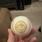 Mo Vaughn New York Mets Signed Baseball Facsimile Autograph Not Authenticated