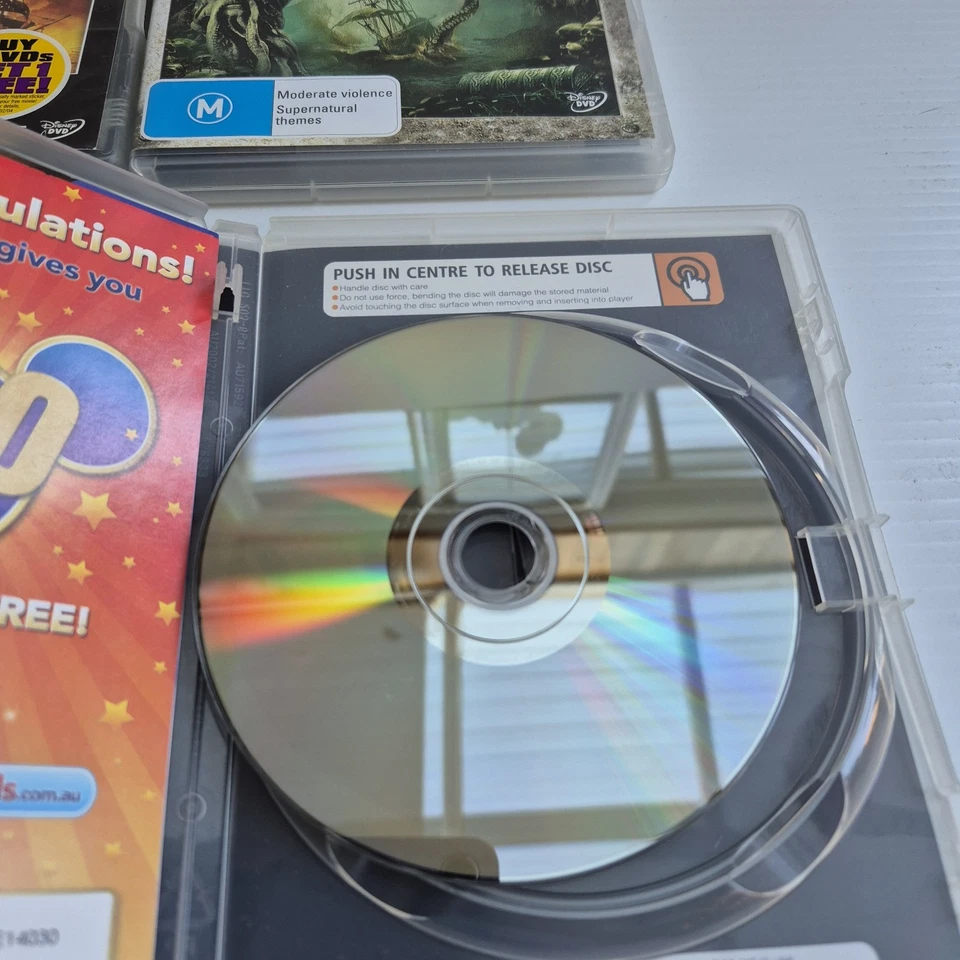 Pirates of the Caribbean 1-4 DVD Bundle PAL Region 4 New J21a303 - Image 3 of 4