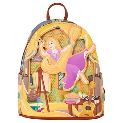 Loungefly Disney Tangled Rapunzel Painting Mini Rucksack Glow in the Dark