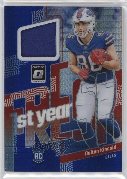 Dalton Kincaid Panini Donruss Optic First Year Fresh Relics #FYFDK Blue Hyper