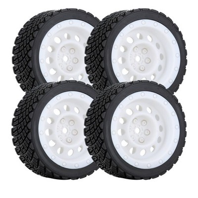 1/10 12MM Hex Wheel Tires Rim Set For Rally RC Car HSP RGT LC RACING PTG-2 TT02