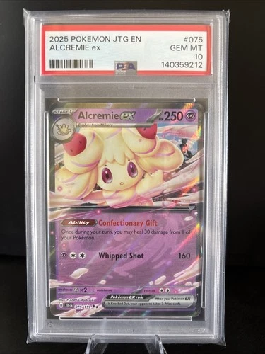 PSA 10 💎 GEM MINT Pokemon Journey Together Alcremie EX Double Rare #075/159