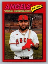 2026 Topps Heritage YOAN MONCADA #35 Red Border SP Los Angeles Angels