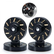 RC Hub 4Pcs Black Wheel Weights Hex Adapter Brass Wheel Hub Extended for 1/24 Ax