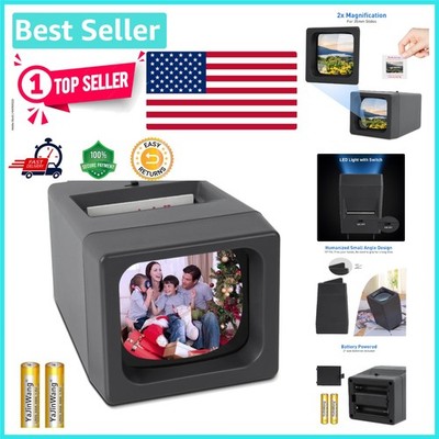2X Magnified LED Film Viewer for 35mm Negatives & Slides - Home Cinema Essential
