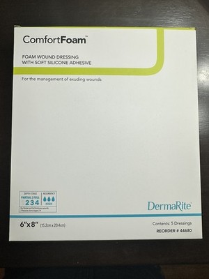 Box of 5 - ComfortFoam Border Foam Dressing 6  x 8 Square 44680