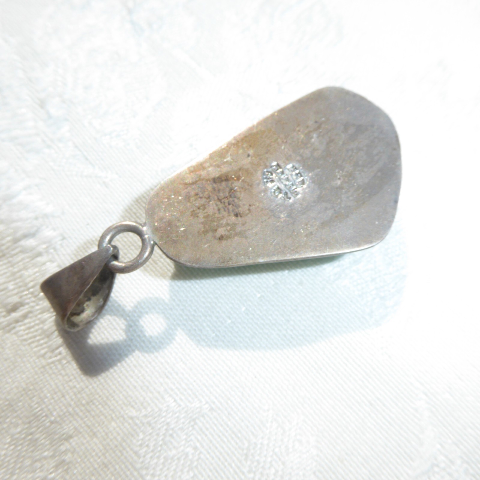 WONDERFUL LARGE STERLING SILVER TAXCO MEXICO BLUE TURQUOISE PENDANT ...