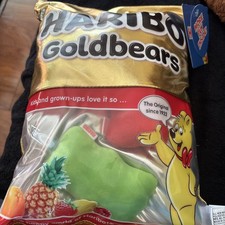 Haribo Goldbears Gummy Bears Throw Pillow W/ Mini Plush Bear Pieces Inside New