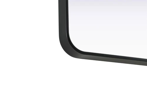 Elegant Decor Contour Metal Rectangle Mirror 22X30" Black - Picture 10 of 11