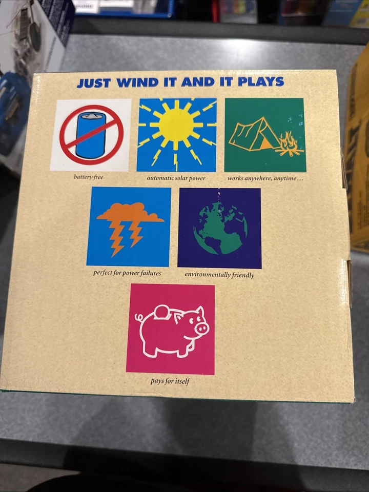 Freeplay Self Powered AM/FM Radio Solar Power Camping Wind Up Crank Clear Red - Image 2 of 4